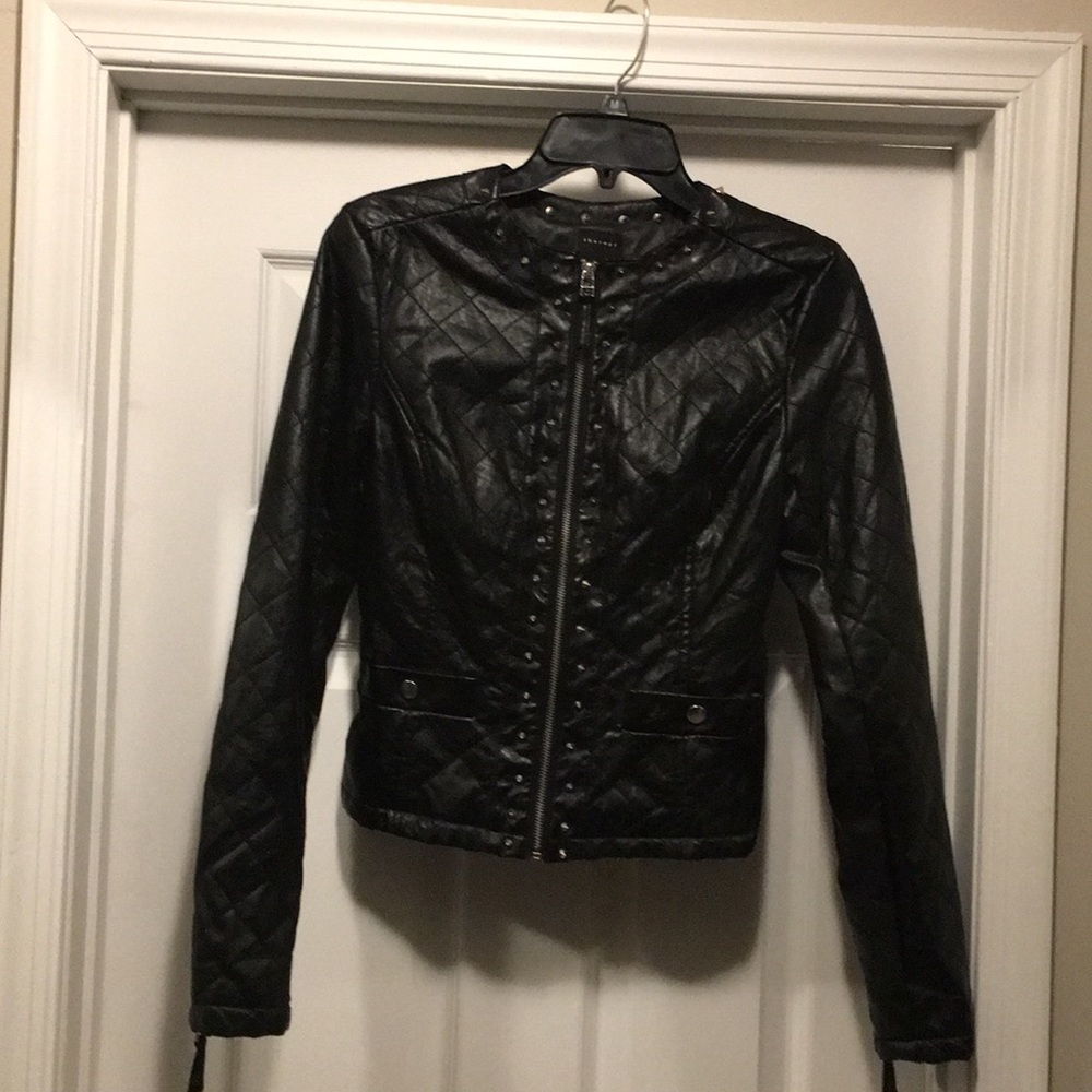 Theory genuine leather jacket with studs